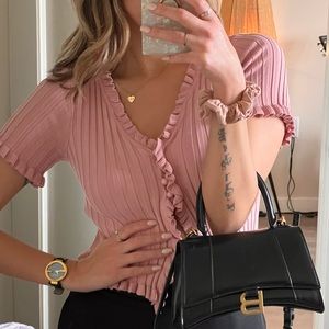 Pretty cropped cardigan top